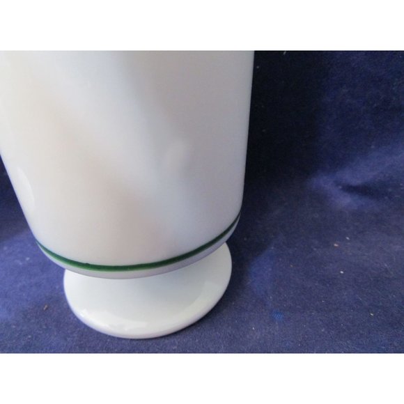 Irish Coffee Pedestal Mugs Green White Unmarked Vintage GUC Minor Defects - Picture 5 of 13
